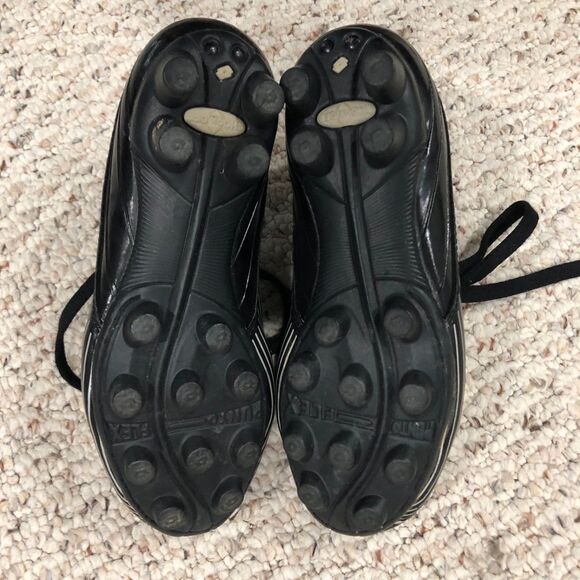 Lotto Soccer Futbol Cleats Shoes Black/Gray Lace Up Punto Flex Low Top Youth 2 - Picture 4 of 8